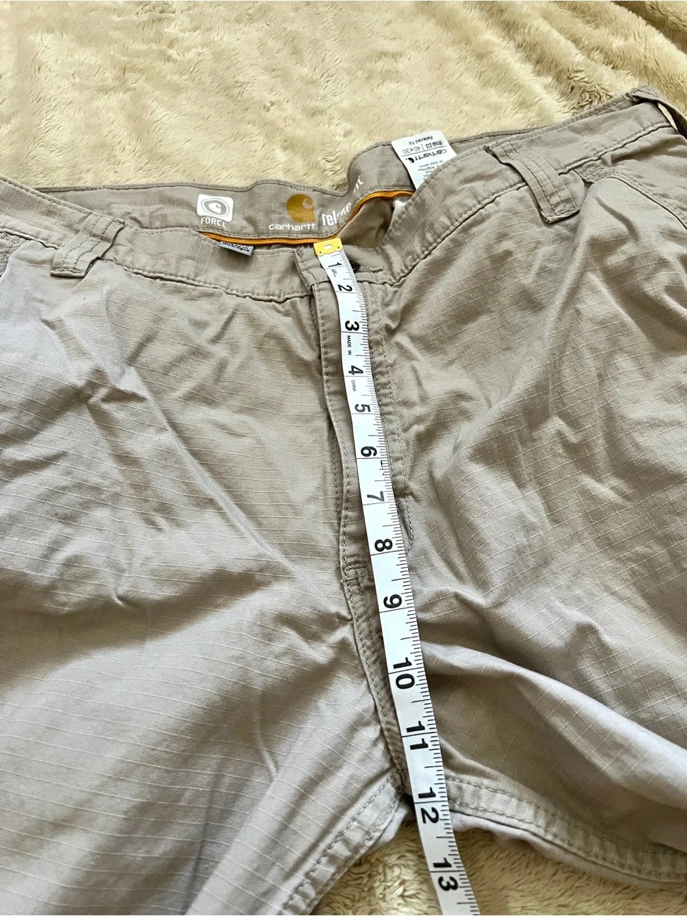 [FLAWED] CARHARTT Men's Khaki Tan Cargo Pants Size 40x30